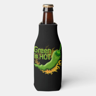 Green is HOT Bottle Cooler
