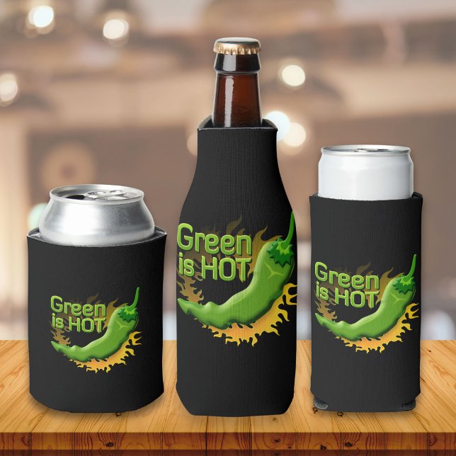 Green is HOT Bottle Cooler (Creator Uploaded)