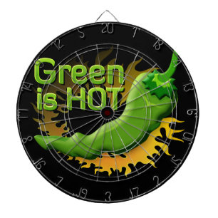 Green is HOT Dartboard