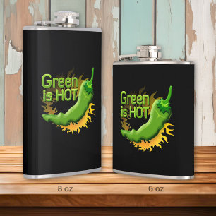 Green is HOT Hip Flask