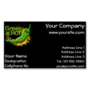 Green is HOT Magnetic Business Card