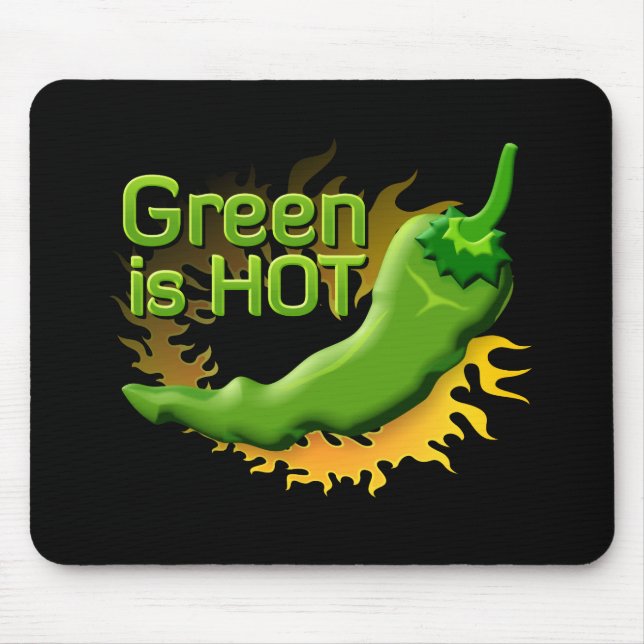 Green is HOT Mouse Mat (Front)