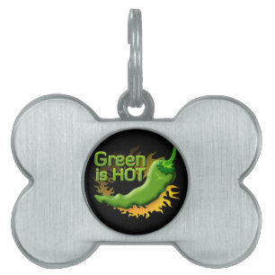 Green is HOT Pet ID Tag