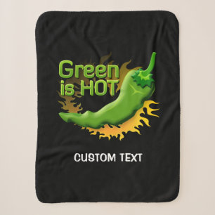 Green is HOT Sherpa Blanket