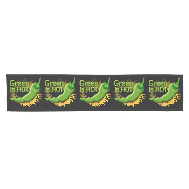 Green is HOT Short Table Runner (Horizontal)