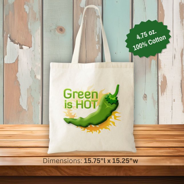 Green is HOT Tote Bag (Creator Uploaded)