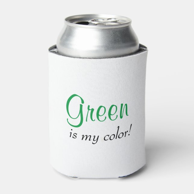 Green Is My Colour Can Cooler (Can Front)