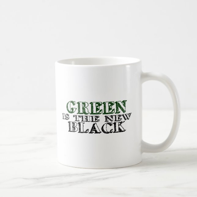 Green Is The New Black Coffee Mug (Right)