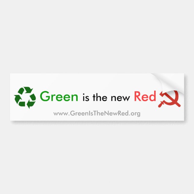 Green is the new Red Bumper Sticker (Front)