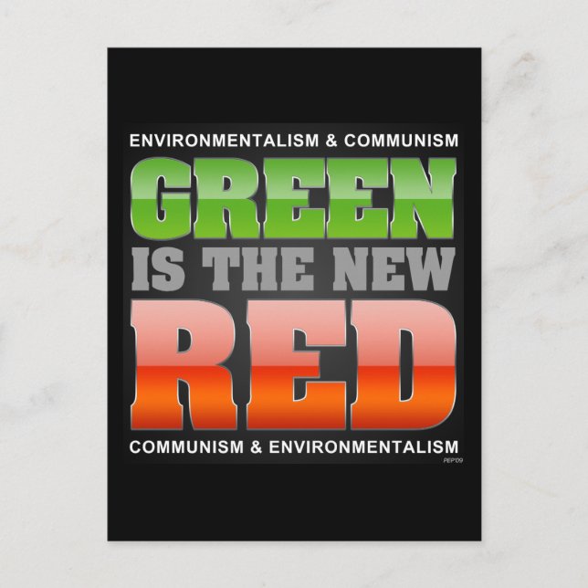 Green Is The New Red Postcard (Front)