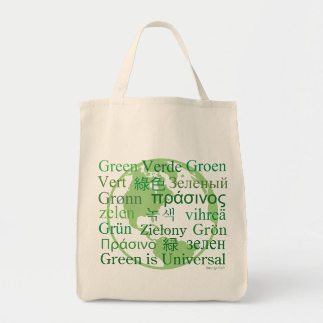 Green Is Universal Organic Tote bag (Front)