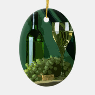 Green is White Ceramic Tree Decoration