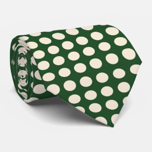 Green Ivory Colour Polka Dot Tie