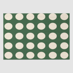Green Ivory Polka Dot Tissue Paper