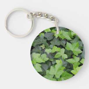 Green Ivy Botanical Print Key Ring