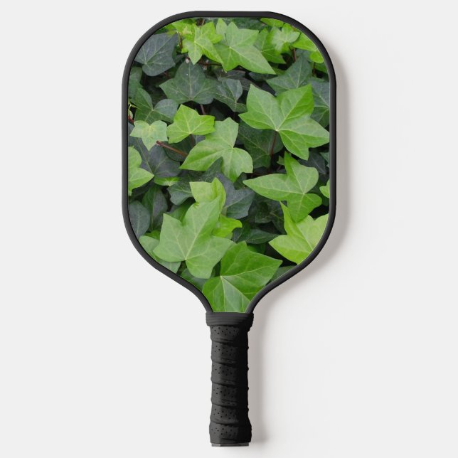 Green Ivy Botanical Print Pickleball Paddle (Front)