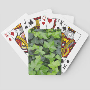 Green Ivy Botanical Print Playing Cards