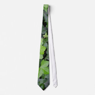 Green Ivy Botanical Print Tie