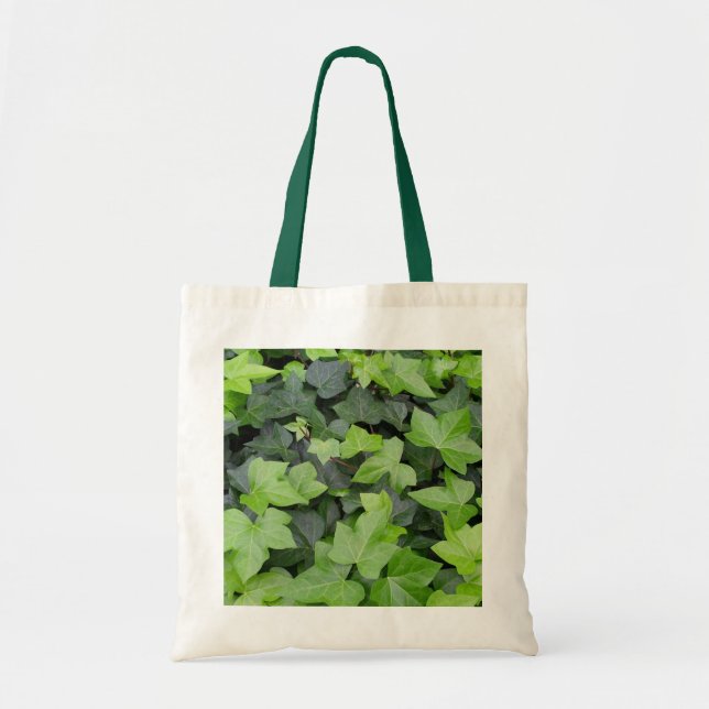 Green Ivy Botanical Print Tote Bag (Front)