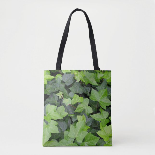 Green Ivy Botanical Print Tote Bag (Front)