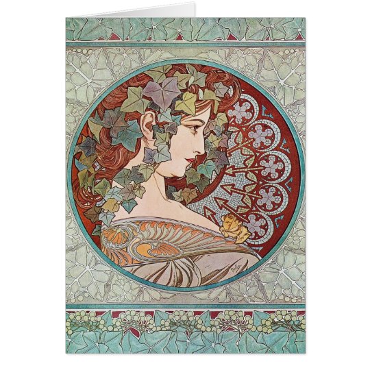 Green Ivy Goddess Art Card