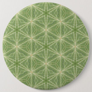 Green Ivy Leaf Geometric Design Badge