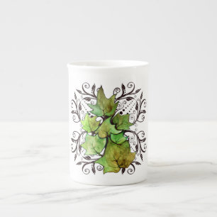 Green Ivy Nature Bone China Mug