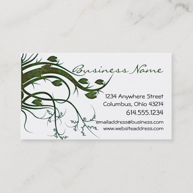 Green Ivy Nature Business Cards (Front)
