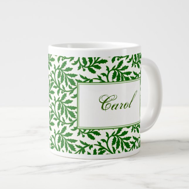 Green Ivy Personalised Mug (Front Right)
