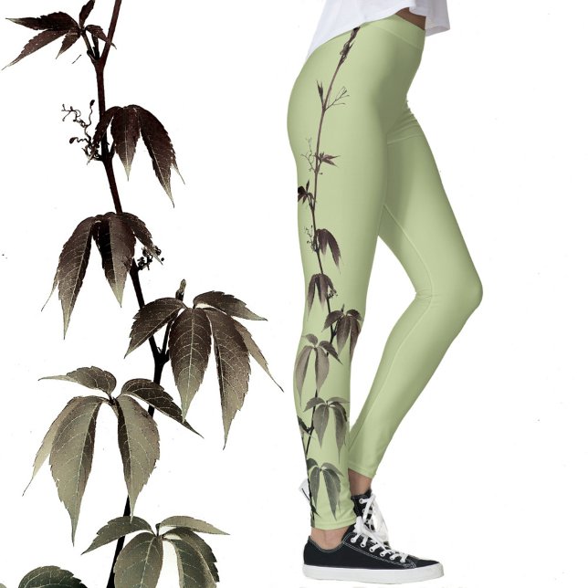Green Ivy Photographic Lime Green Leggings (Creator Uploaded)