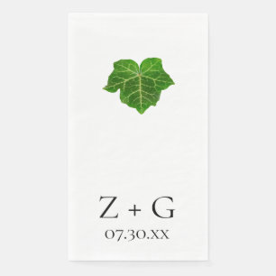 Green Ivy Wedding Napkin