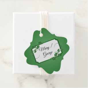 Green Ivy with names  Favour Tags
