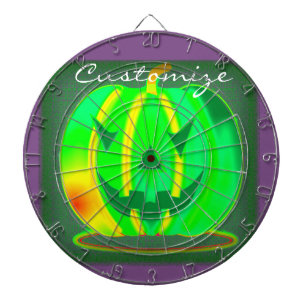 Green Jack o'lantern Halloween Thunder_Cove Dartboard