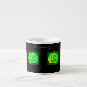 Green Jack o'lantern Halloween Thunder_Cove Espresso Cup