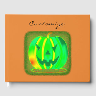 Green Jack O'Lantern Thunder_Cove Halloween Guest Book