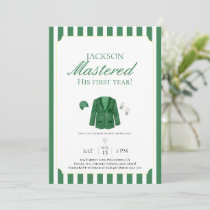 Green Jacket Golf First Birthday Invitation
