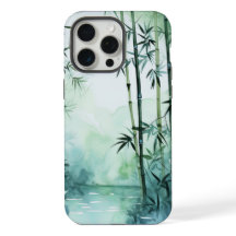 Green Japandi Watercolour Bamboo Design