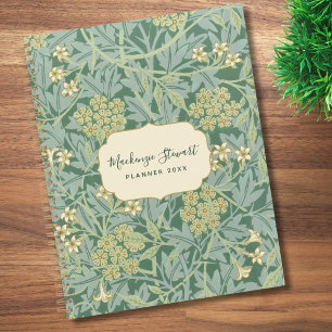 Green Jasmine Floral Pattern 2026 Planner
