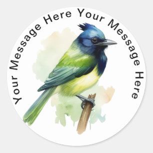 Green Jay Classic Round Sticker