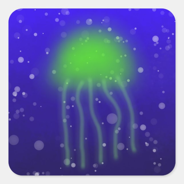 Green Jellyfish Sticker (Front)