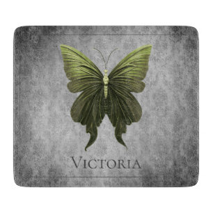 Green Jewelled Butterfly Cutting Board