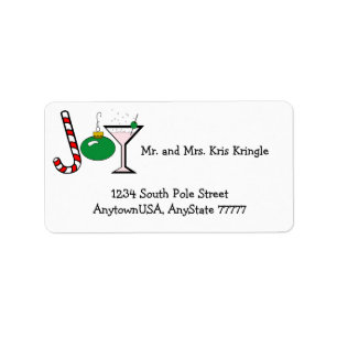 Green Joy Of Christmas Label
