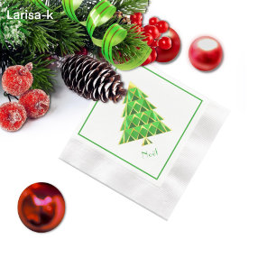 Green Joyoux Noel Paper Napkin