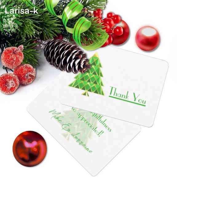 Green Joyoux Noel Thank You Card (Creator Uploaded)