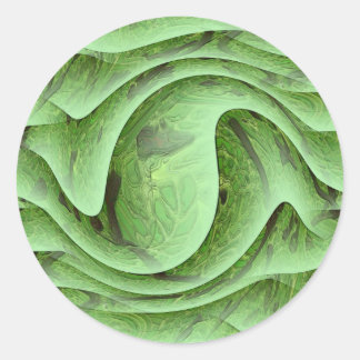 Green Jungle Classic Round Sticker