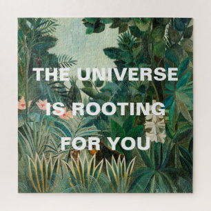 Green Jungle Painting Universe is Rooting Jigsaw Puzzle