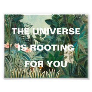 Green Jungle Painting Universe is Rooting Postcard Photo Print