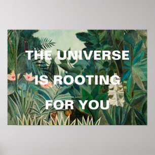 Green Jungle Painting Universe is Rooting Poster