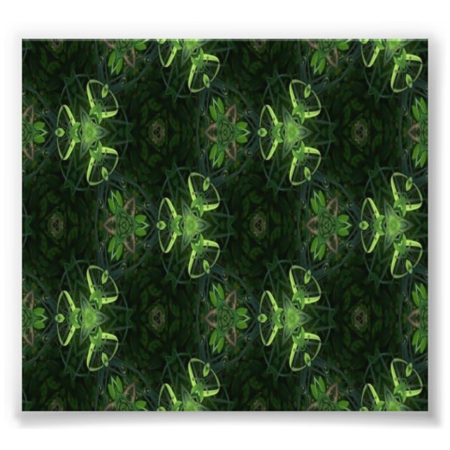 Green Kaleidoscope 1 Photo Print (Front)