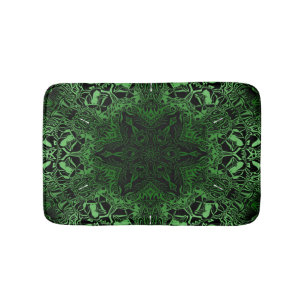 Green Kaleidoscope Bath Mat